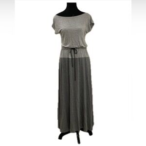 The Gap Grey Colorblock  Cap Sleeves  Maxi with drawstring waist
